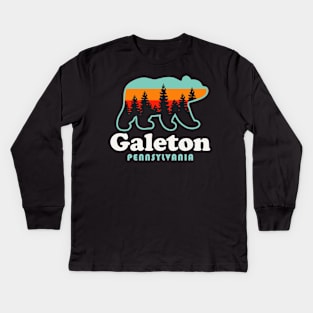 Galeton PA Galeton Pennsylvania Hunting Fishing Bear Kids Long Sleeve T-Shirt